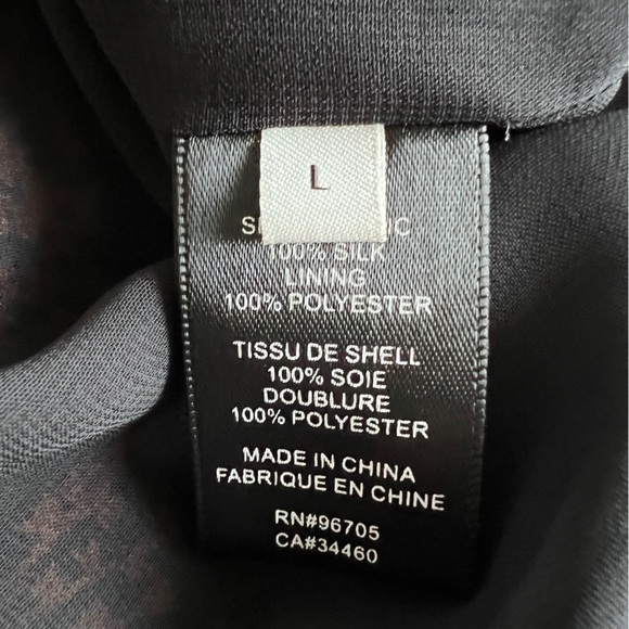 Rebecca Taylor Arden Fern Silk MIDI Dress Black/Copper Colored floral print L - Picture 11 of 16